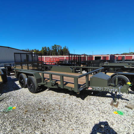 New 2025 MEB 77x14 TA Pipe Rail Utility Trailer, 2' dovetail with 30  gate, 35K Axles