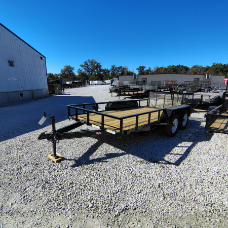 New 2025 MEB 777X14 TA Utility Trailer, 2' dovetail with 30  gate, 35k axles