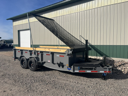 New 2026 16' 18k Diamond C Low-Pro Telescopic Dump Trailer