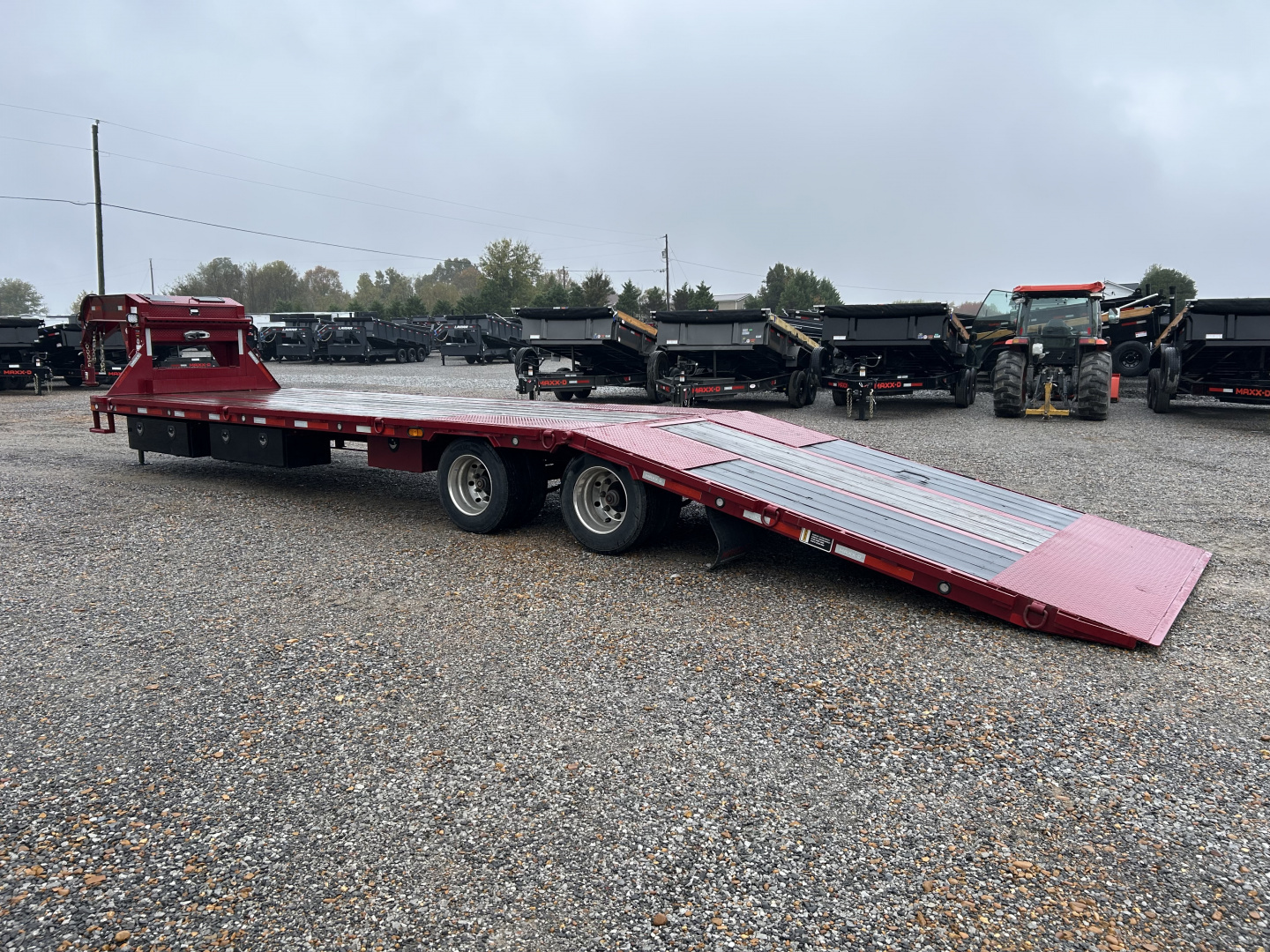 Used 2024 MAXXD 34' x 102" 30k Hyd Dove Gooseneck Trailer