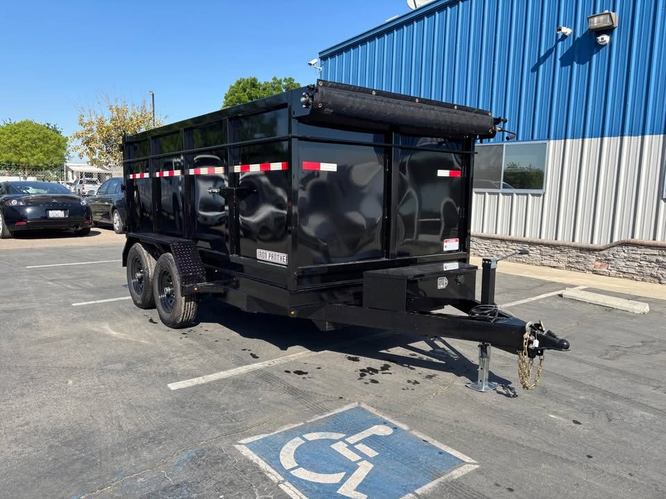 New 2026 Iron Panther Dump Trailer 6'x12'x4' 10,000 GVWR Single Ram