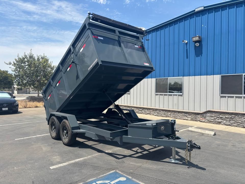 New 2026 Iron Panther Dump Trailer 6'x12'x4' 10,000 GVWR Single Ram