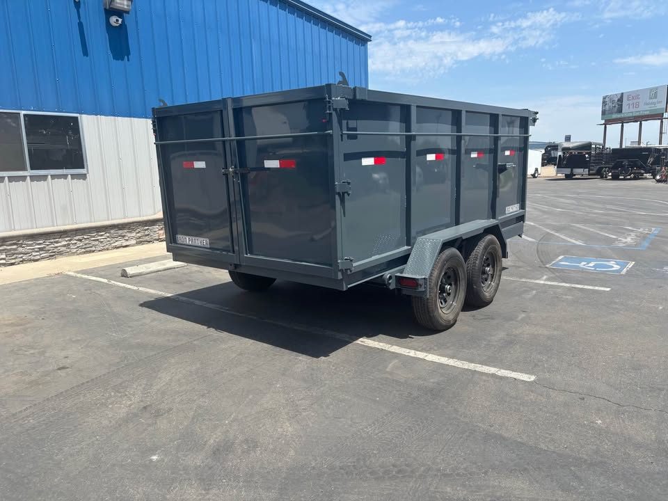 New 2026 Iron Panther Dump Trailer 6'x12'x4' 10,000 GVWR Single Ram