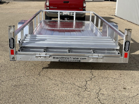 New 2026 Black Rhino Aluminum LSS614A w/ Bi-Fold Gate (ATV / UTV / Side by Side) Utility Trailer