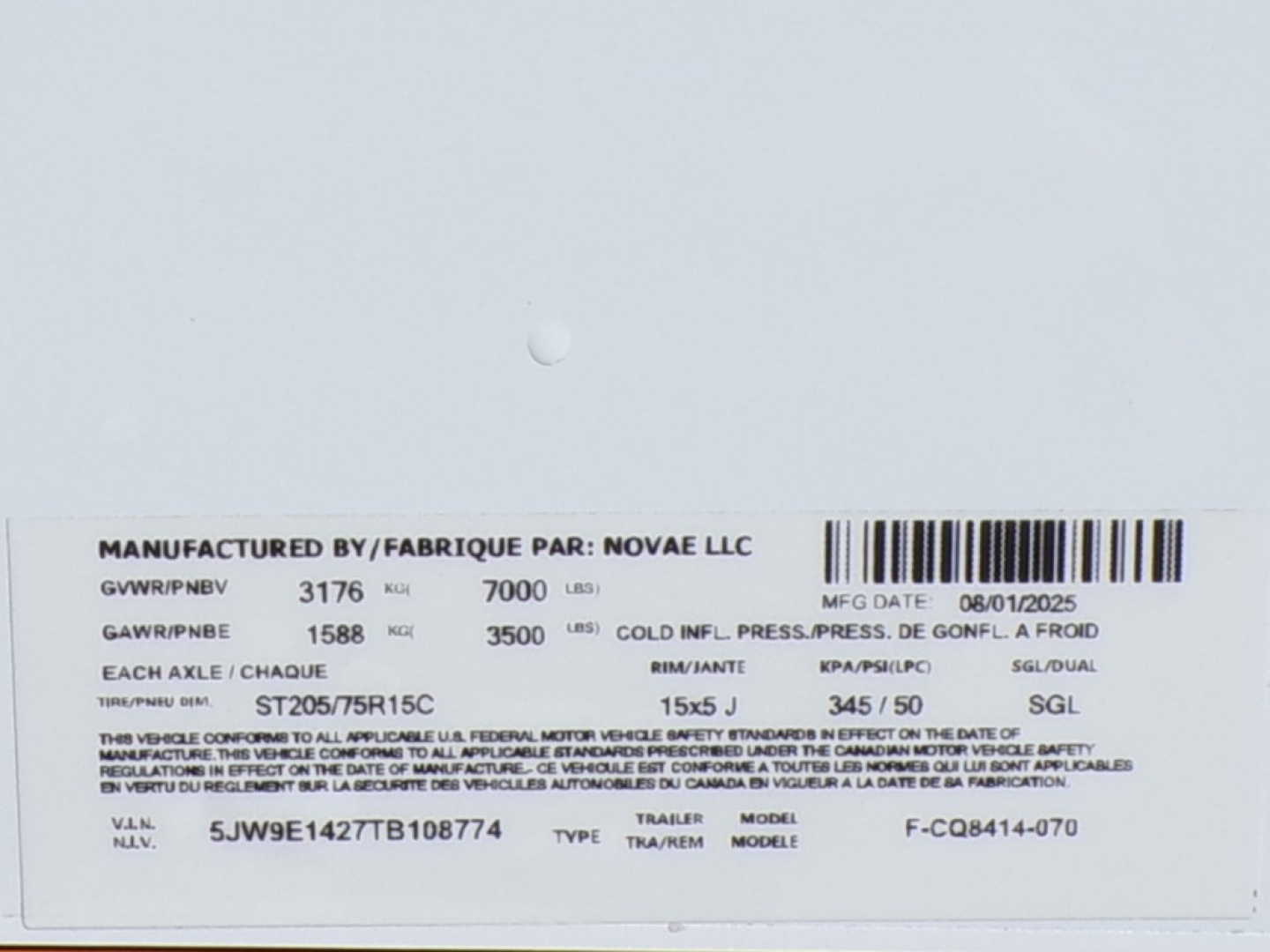 New 2026 Formula Conquest 7 x 14 Cargo / Enclosed Trailer - 774