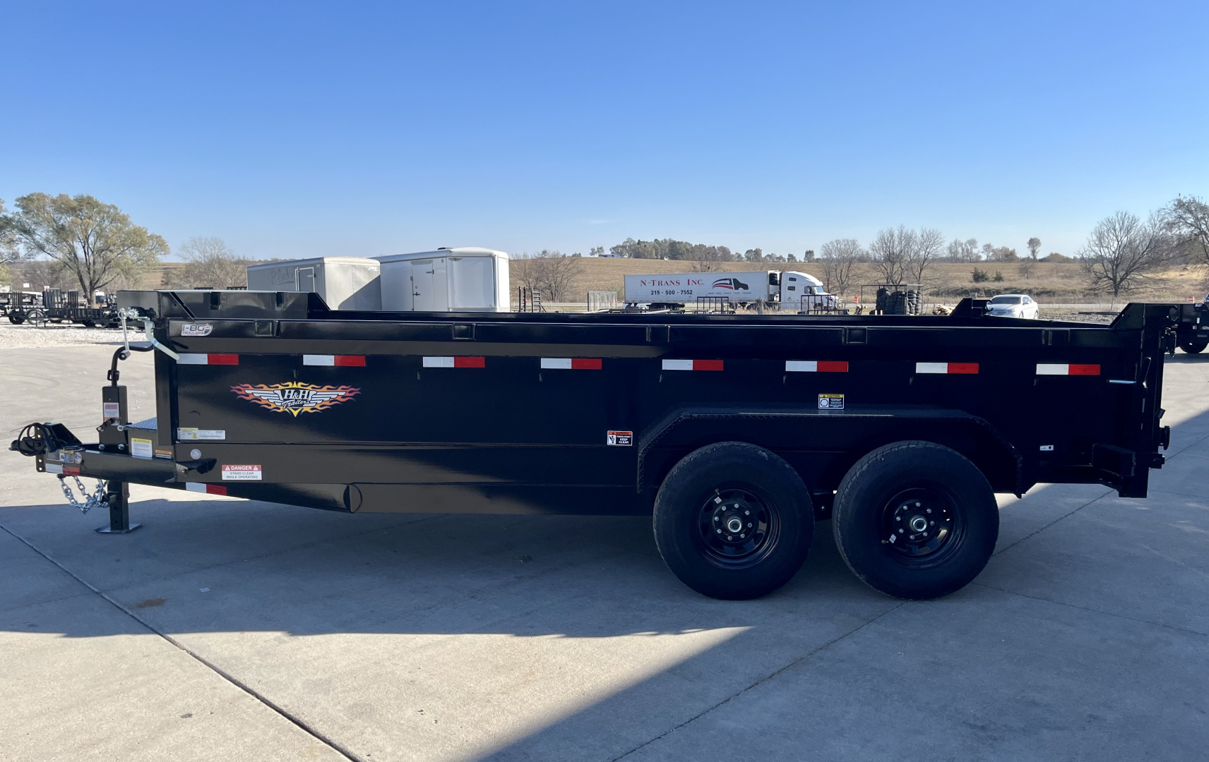 New 2026 H&H 83"x16' 14k Industrial Dump Trailer