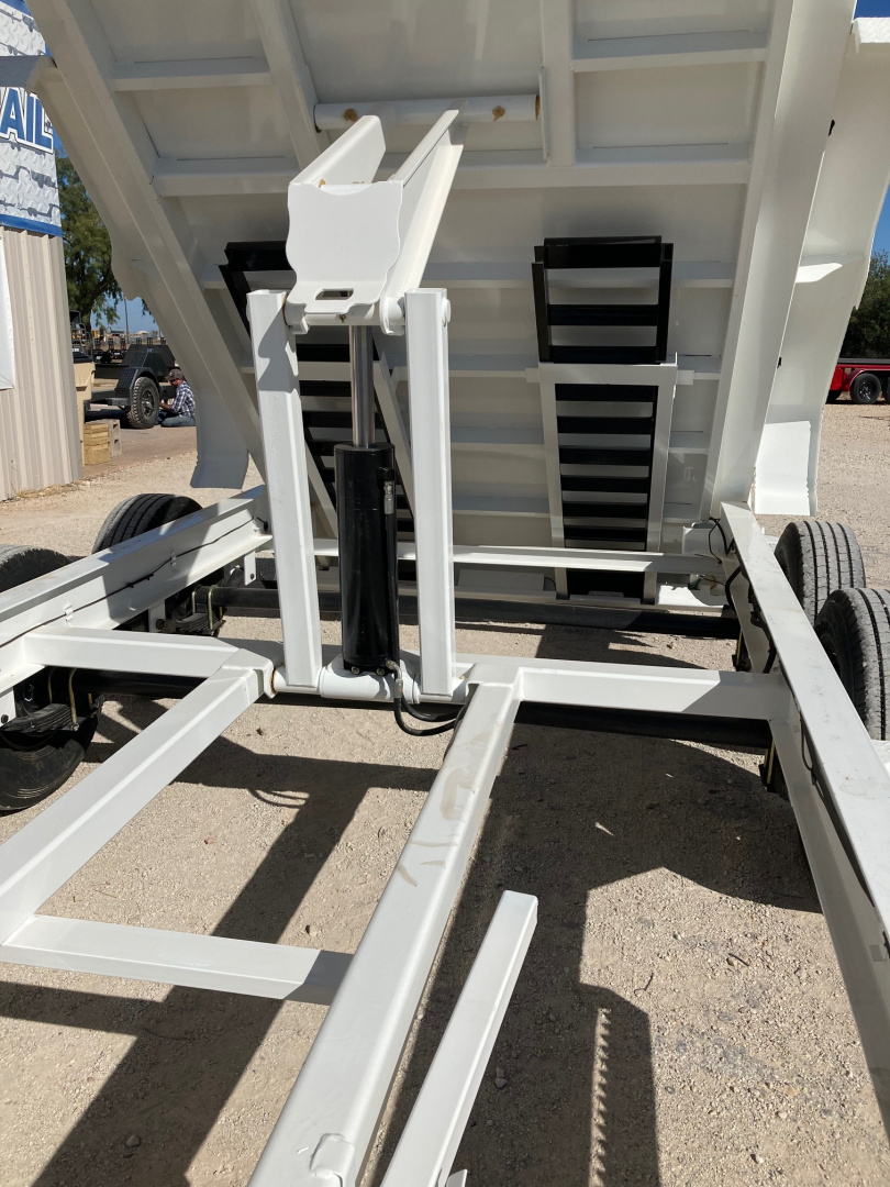 New 2026 Load Trail DT 14' x 83" Tandem Axle Dump Low-Pro Dump Trailer (White)