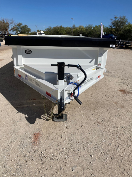 New 2026 Load Trail DT 14' x 83" Tandem Axle Dump Low-Pro Dump Trailer (White)