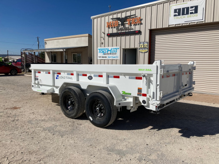 New 2026 Load Trail DT 14' x 83" Tandem Axle Dump Low-Pro Dump Trailer (White)