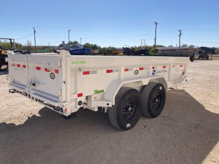 New 2026 Load Trail DT 14' x 83" Tandem Axle Dump Low-Pro Dump Trailer (White)