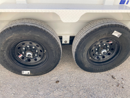 New 2026 Load Trail DT 14' x 83" Tandem Axle Dump Low-Pro Dump Trailer (White)