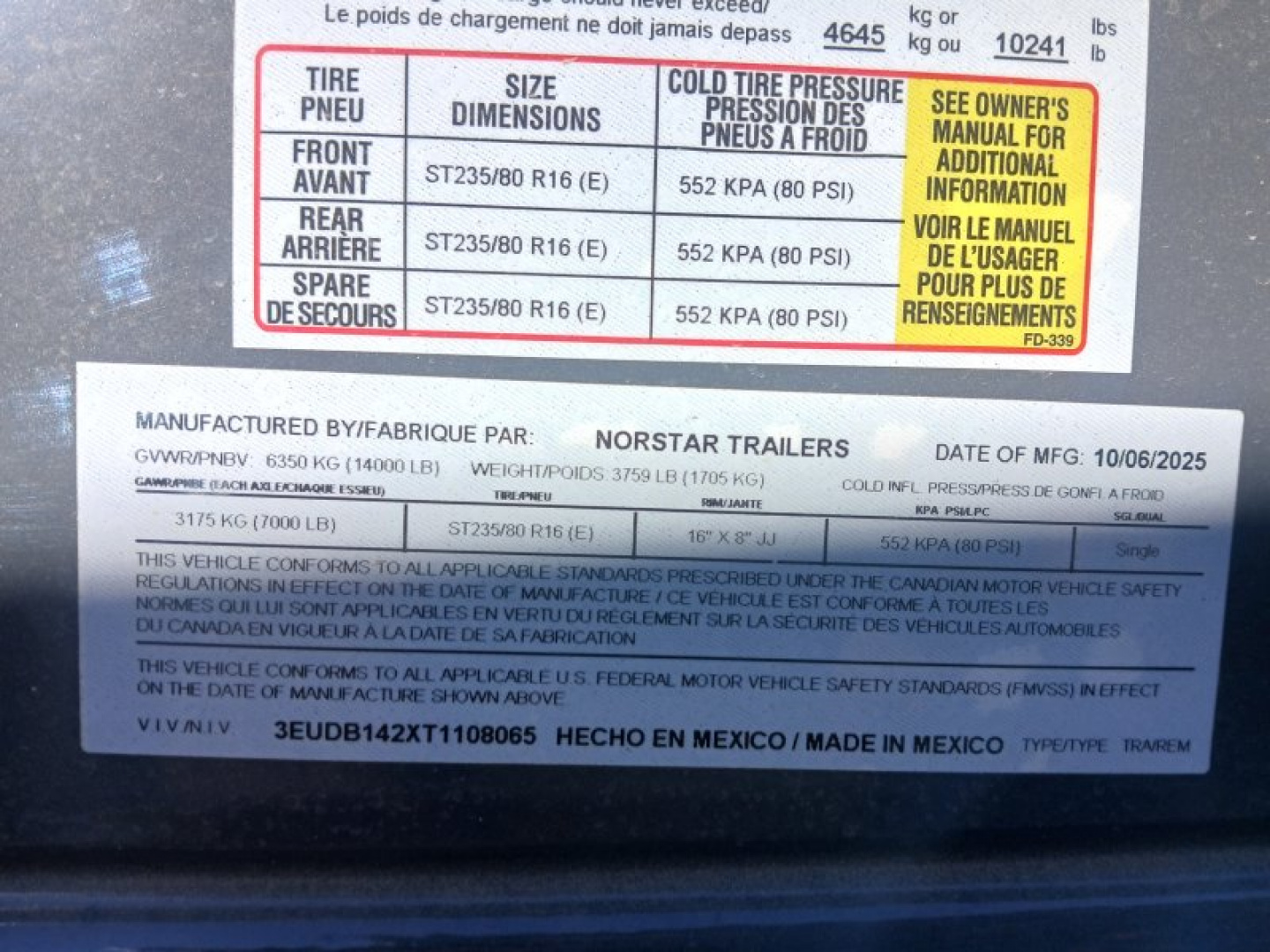 New 2026 Norstar DCB Dump Trailer