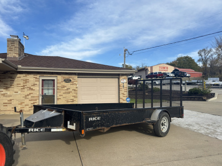 Used 2018 Used Rice Trailers 81"x14' Utility Trailer w/ Solid Sides - 2990# GVWR