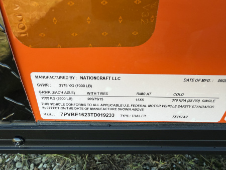 New 2026 NationCraft Trailers 7 X 16 TA POLYCORE Cargo / Enclosed Trailer