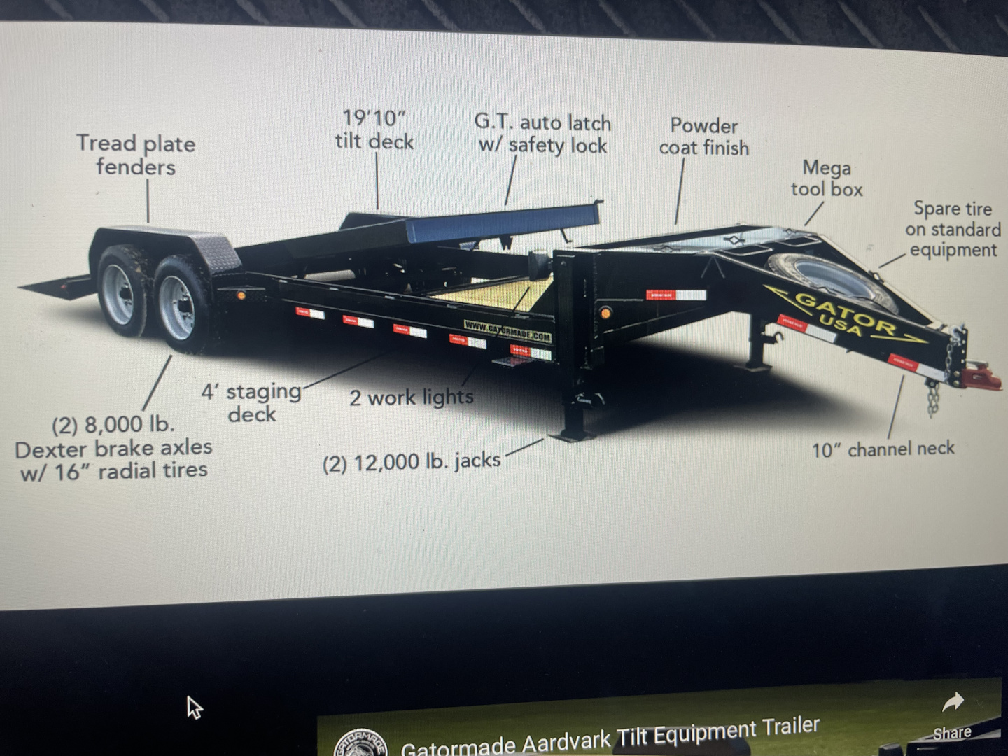 New 2026 Gatormade Trailers aardvark Equipment Trailer 7x23'