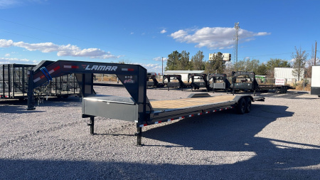 New 2026 Lamar Trailers 102X36 H8 14K GOOSENECK EQUIPMENT HAULER Flatbed Trailer
