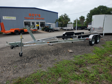New 2026 Bandit 18-20FT ALUMINUM ADJUSTABLE BUNK Boat Trailer WITH BRAKES ON BOTH TORSION AXLES, LED LIGHTS, GUIDE POLES
