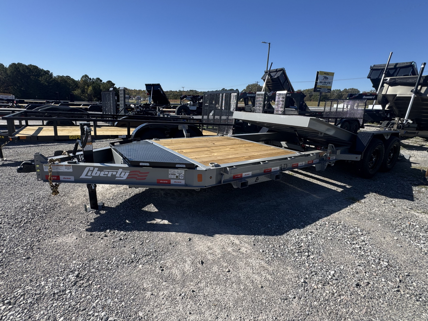 New 2026 Liberty LT14K Tilt Trailer, FORK HOLDERS, TOOLBOX, 15.4K GVWR