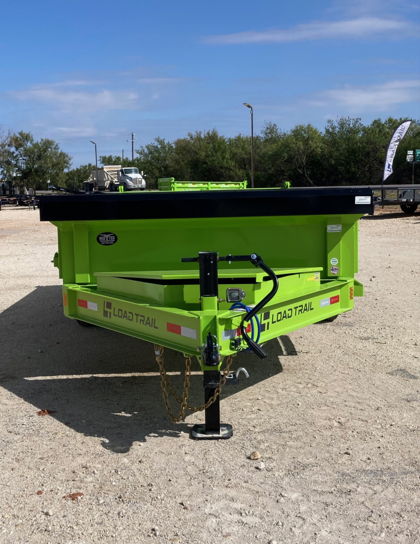 New 2026 Load Trail DT 14' x 83" Tandem Axle Dump Low-Pro Dump Trailer (Safety Green)