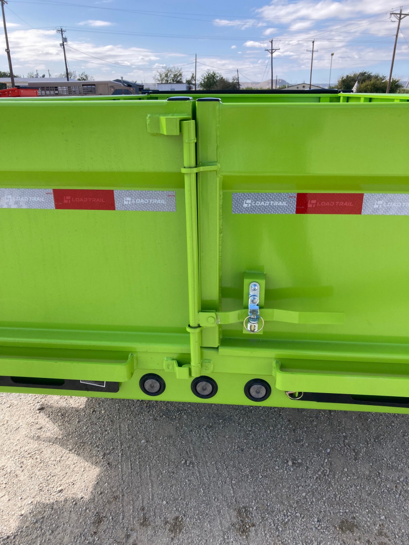 New 2026 Load Trail DT 14' x 83" Tandem Axle Dump Low-Pro Dump Trailer (Safety Green)