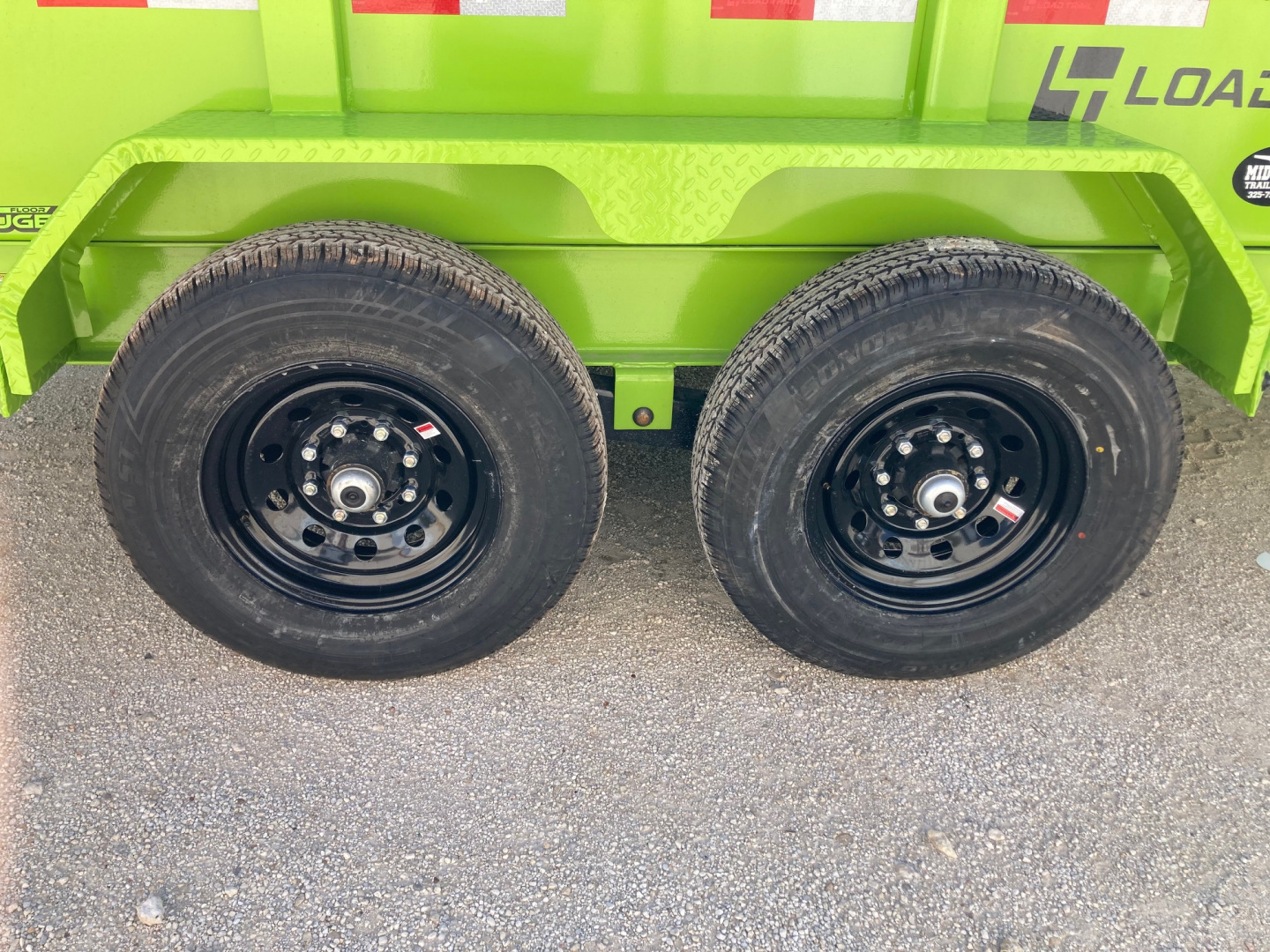 New 2026 Load Trail DT 14' x 83" Tandem Axle Dump Low-Pro Dump Trailer (Safety Green)