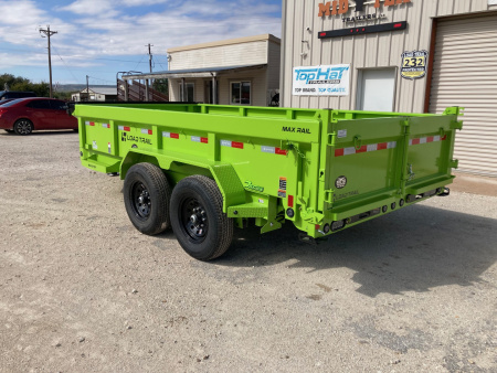 New 2026 Load Trail DT 14' x 83" Tandem Axle Dump Low-Pro Dump Trailer (Safety Green)