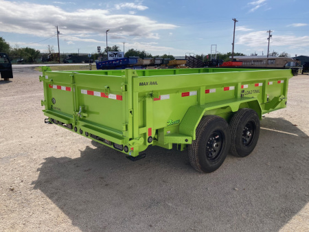 New 2026 Load Trail DT 14' x 83" Tandem Axle Dump Low-Pro Dump Trailer (Safety Green)