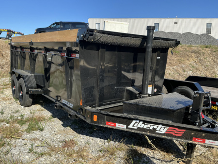 New 2025 Liberty LD16K 16’TELESCOPIC Dump Trailer, 40” HIGH SIDES, 17.5K GVWR, 7 GAUGE FLOOR