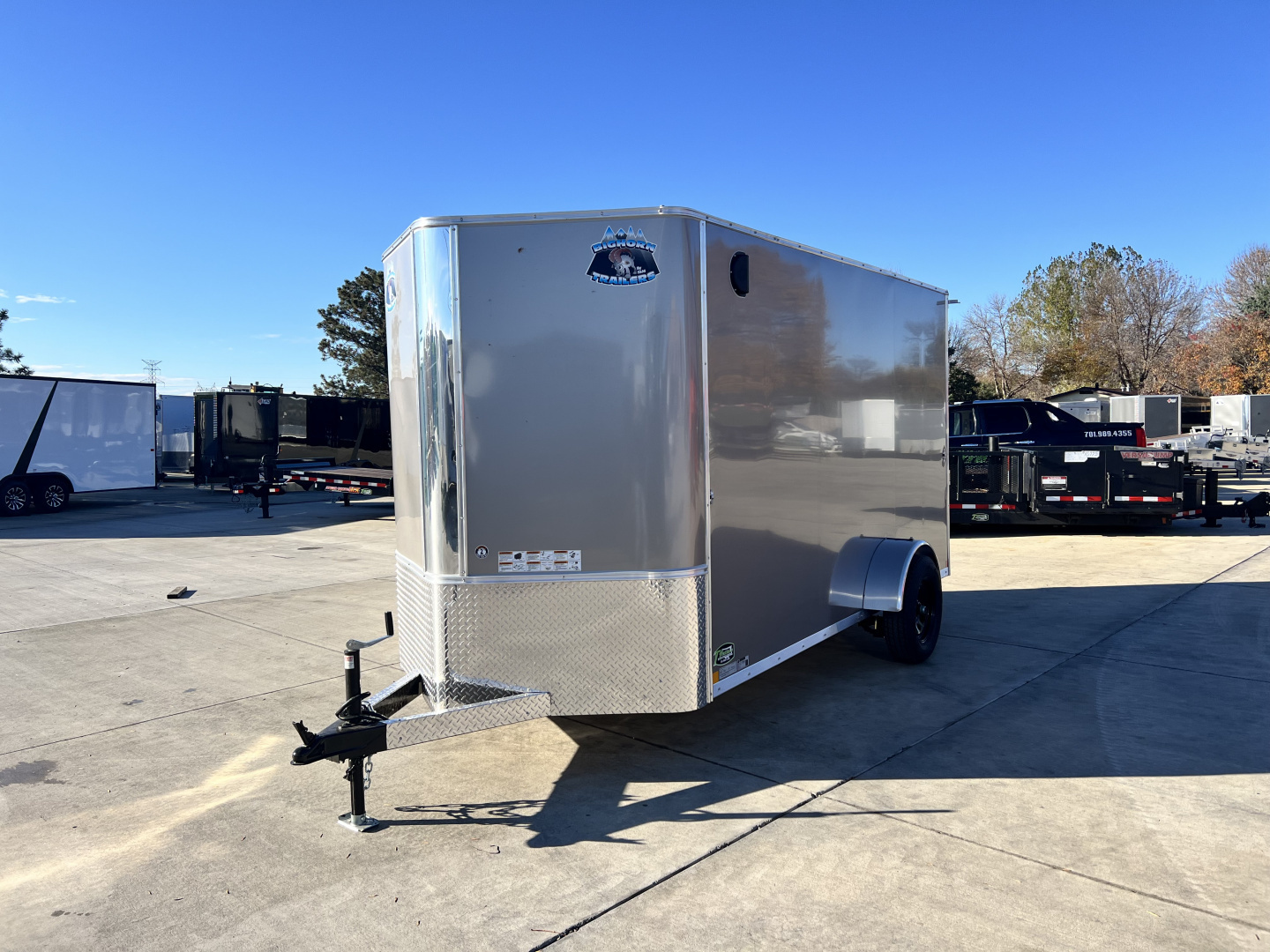 New 2026 Bighorn R&M 6x12 + 2V 6 inches Taller 78” Enclosed Rear Ramp Cargo Trailer