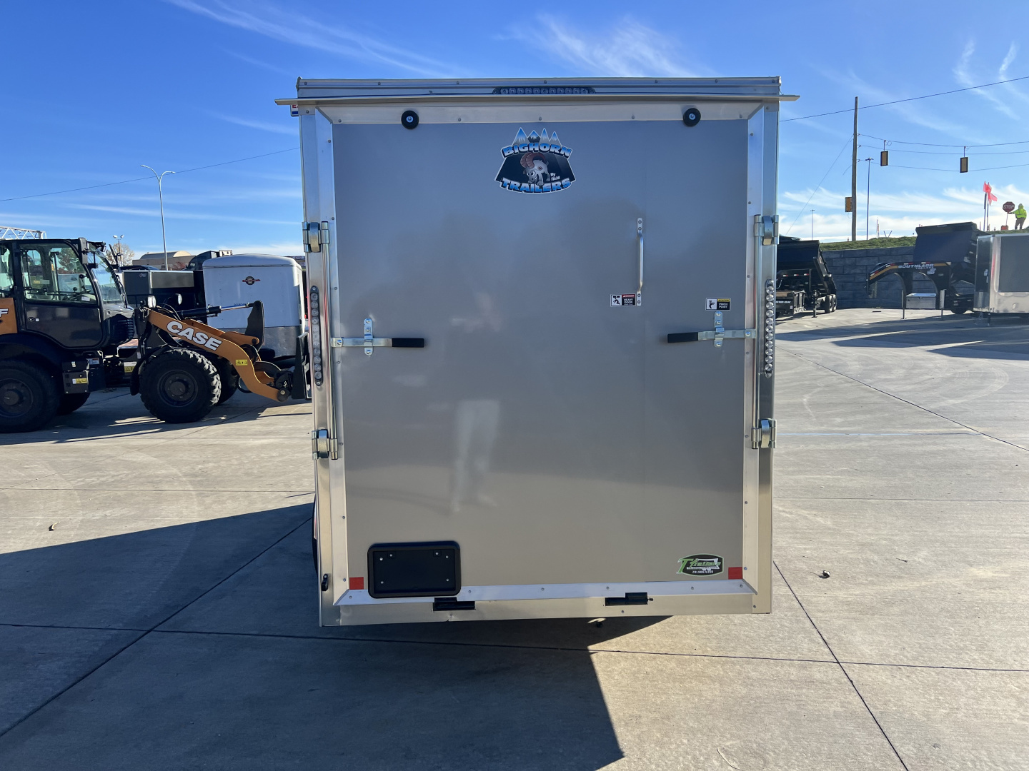 New 2026 Bighorn R&M 6x12 + 2V 6 inches Taller 78” Enclosed Rear Ramp Cargo Trailer