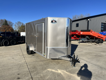 New 2026 Bighorn R&M 6x12 + 2V 6 inches Taller 78” Enclosed Rear Ramp Cargo Trailer