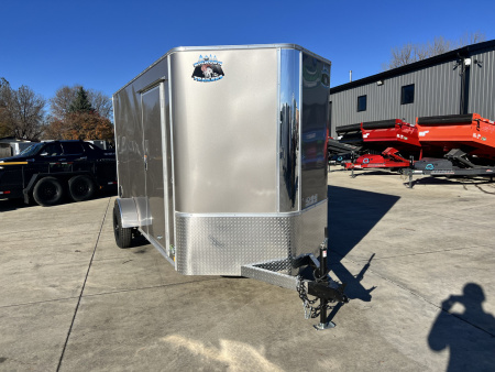 New 2026 Bighorn R&M 6x12 + 2V 6 inches Taller 78” Enclosed Rear Ramp Cargo Trailer