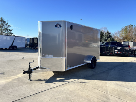 New 2026 Bighorn R&M 6x12 + 2V 6 inches Taller 78” Enclosed Rear Ramp Cargo Trailer