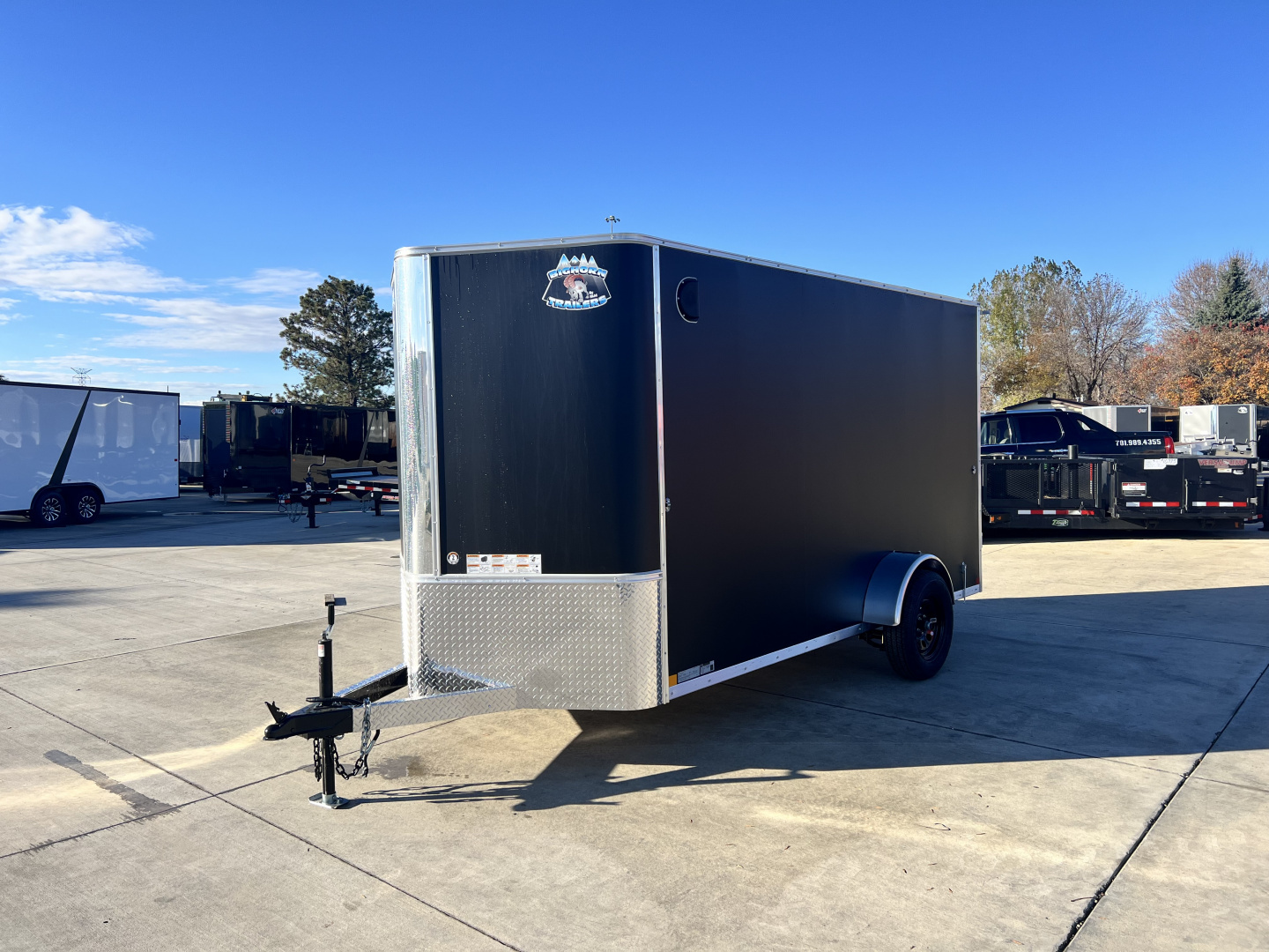 New 2026 Bighorn R&M 6x12 + 2V 6 inches Taller 78” Enclosed DOUBLE DOORS Cargo Trailer