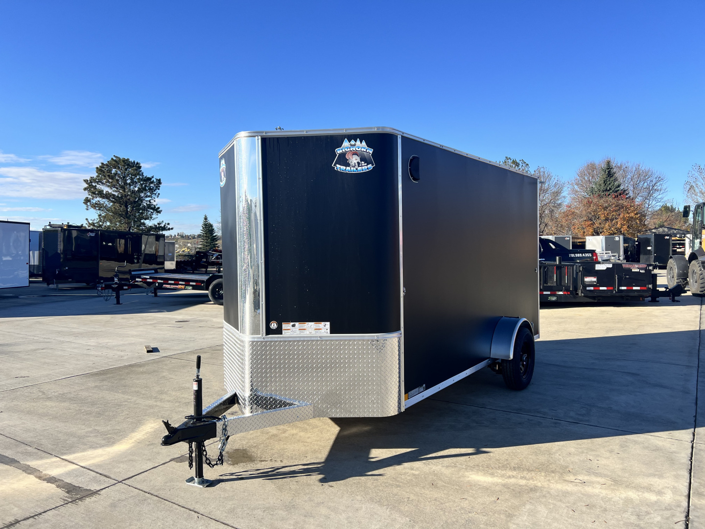 New 2026 Bighorn R&M 6x12 + 2V 6 inches Taller 78” Enclosed DOUBLE DOORS Cargo Trailer