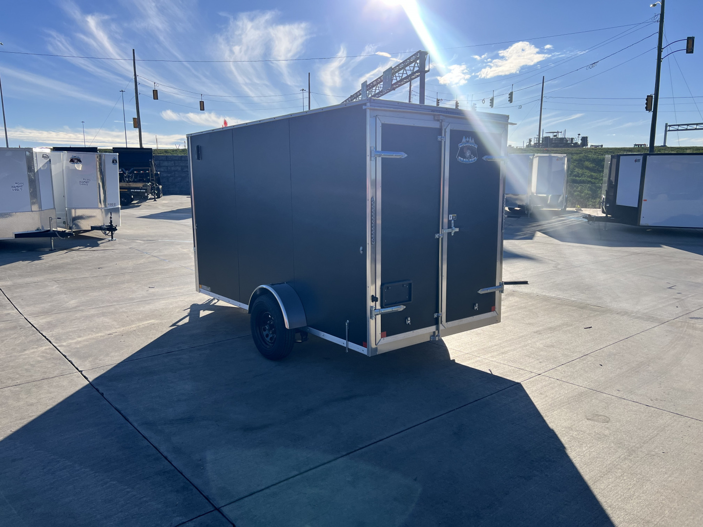 New 2026 Bighorn R&M 6x12 + 2V 6 inches Taller 78” Enclosed DOUBLE DOORS Cargo Trailer