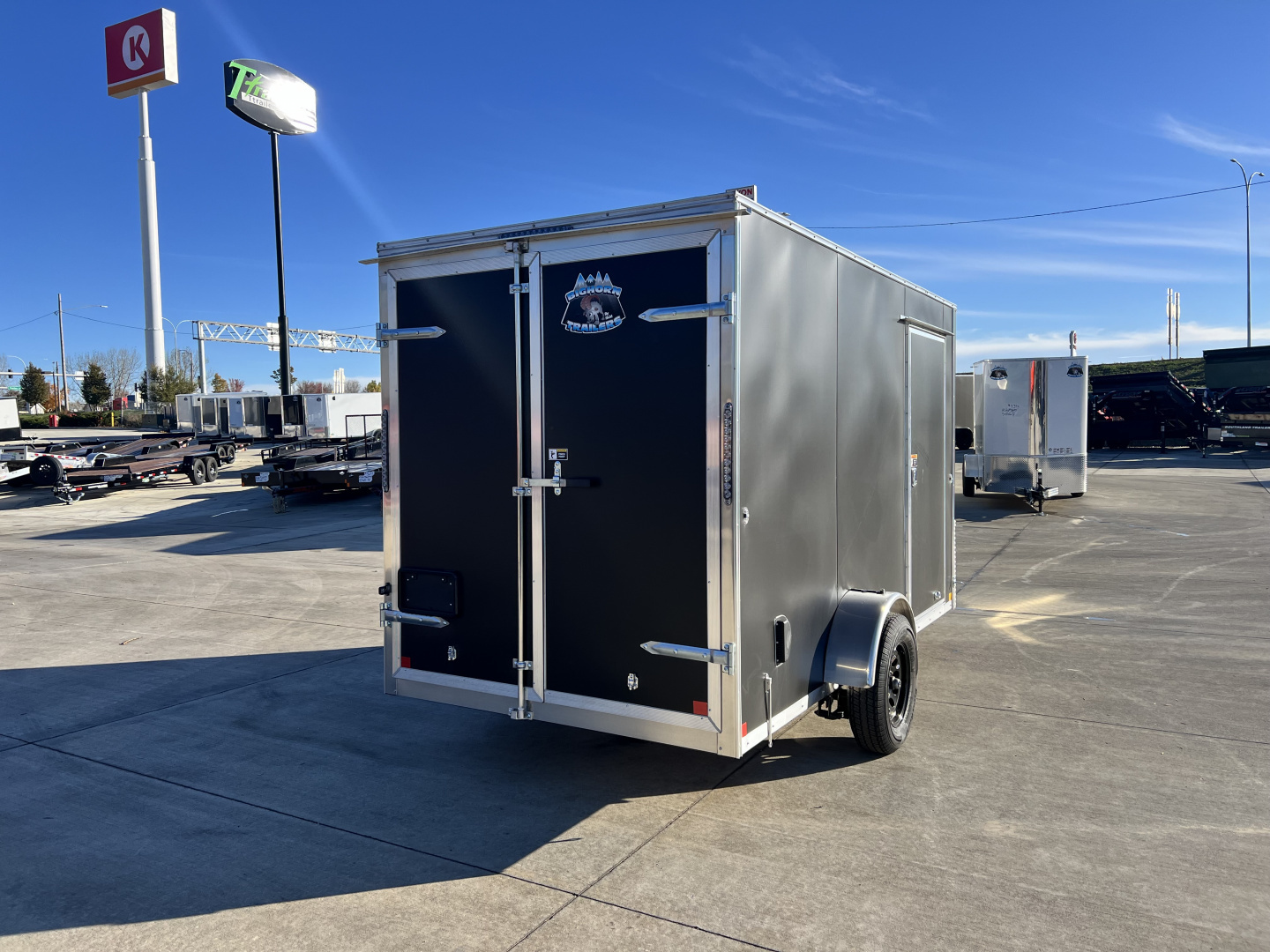 New 2026 Bighorn R&M 6x12 + 2V 6 inches Taller 78” Enclosed DOUBLE DOORS Cargo Trailer