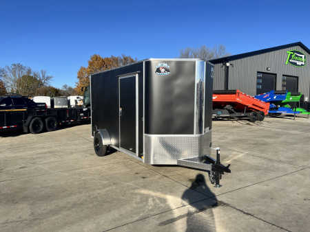 New 2026 Bighorn R&M 6x12 + 2V 6 inches Taller 78” Enclosed DOUBLE DOORS Cargo Trailer