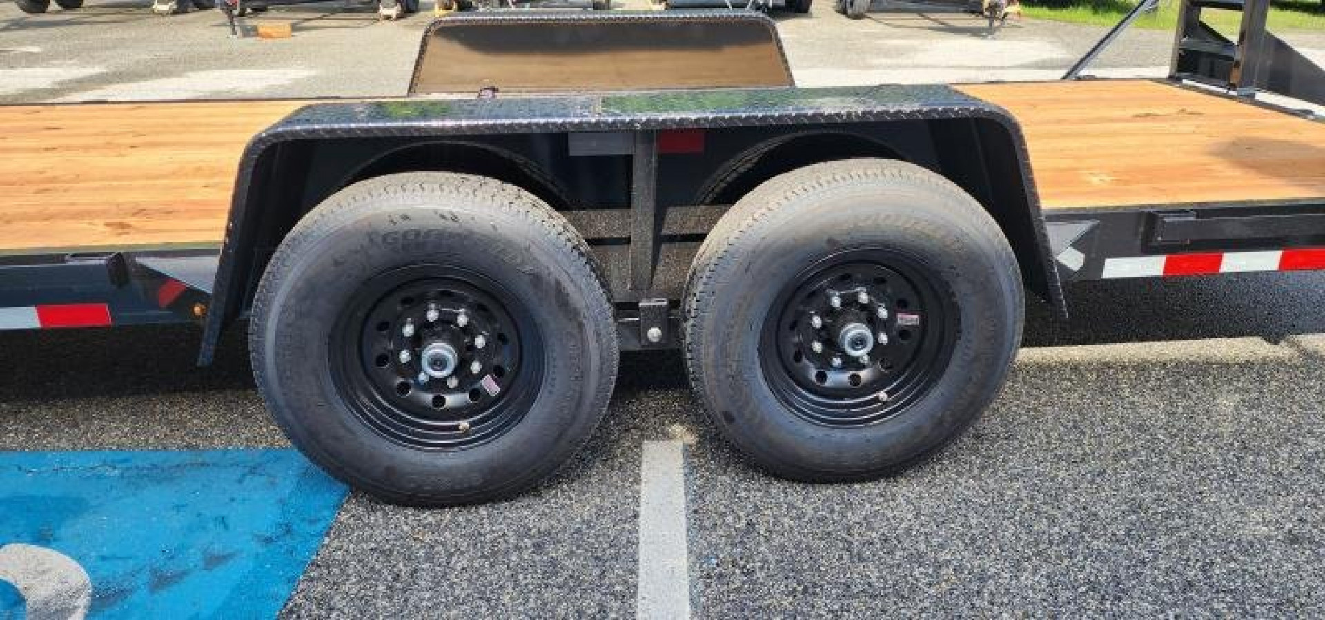 New 7 x 20 EH14 BWISE Implement Equipment Trailer 14k **Hammertone Black