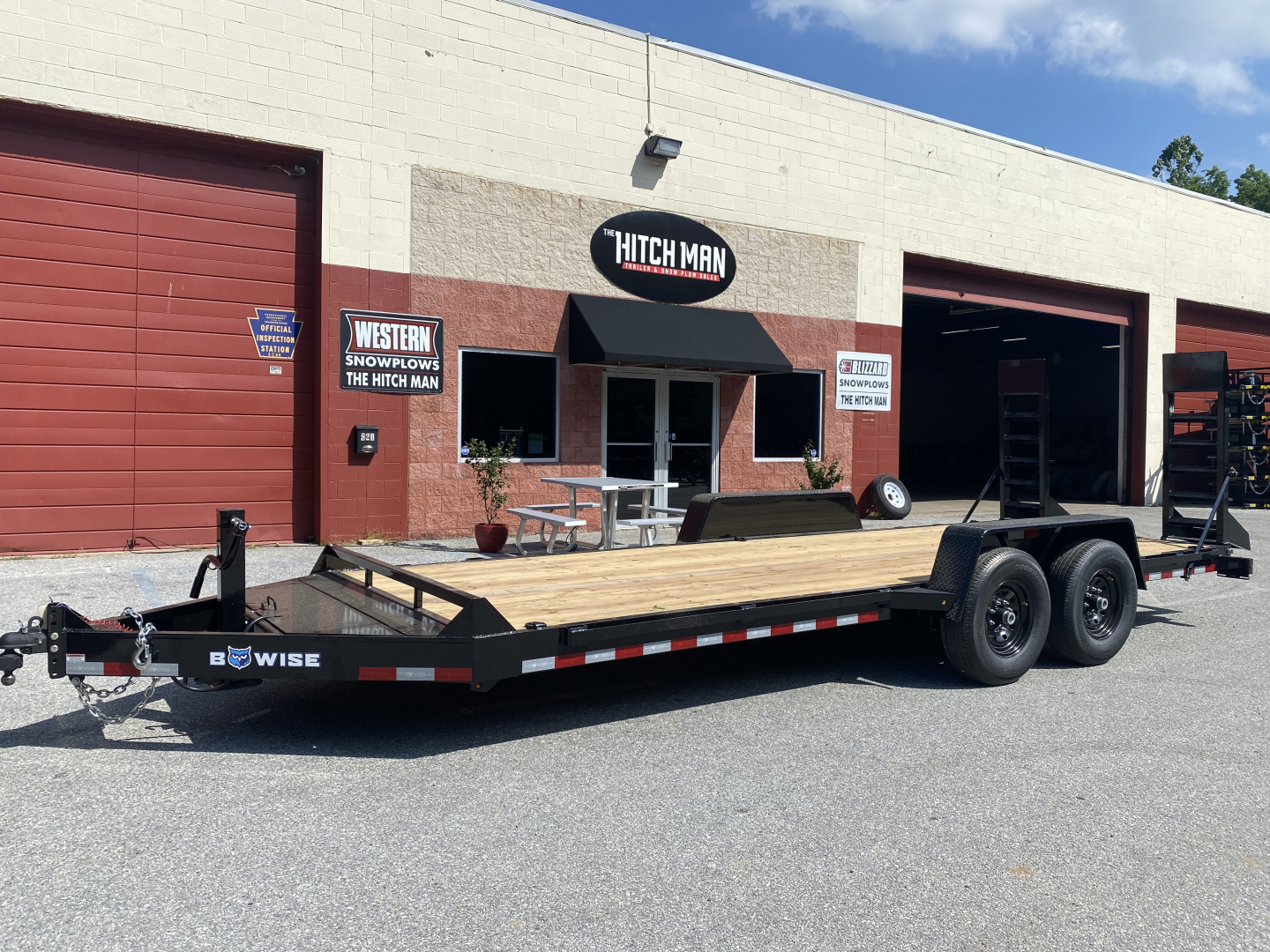 New 7 x 20 EH14 BWISE Implement Equipment Trailer 14k **Hammertone Black