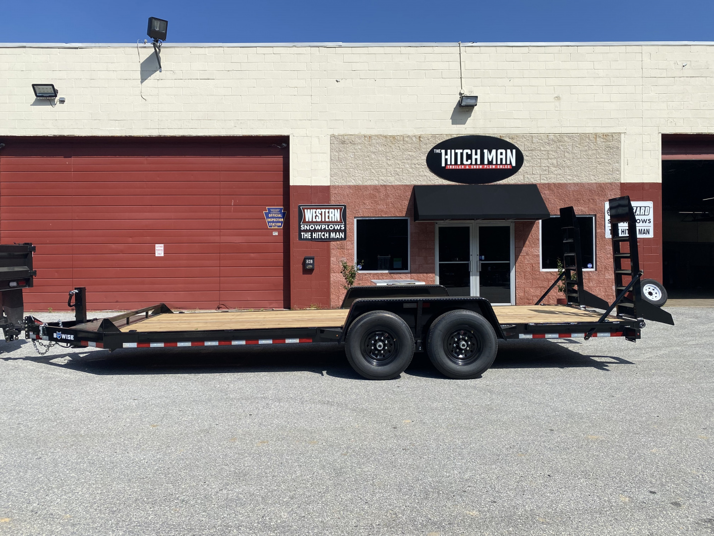 New 7 x 20 EH14 BWISE Implement Equipment Trailer 14k **Hammertone Black