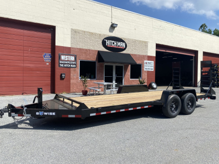 New 7 x 20 EH14 BWISE Implement Equipment Trailer 14k **Hammertone Black