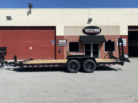 New 7 x 20 EH14 BWISE Implement Equipment Trailer 14k **Hammertone Black