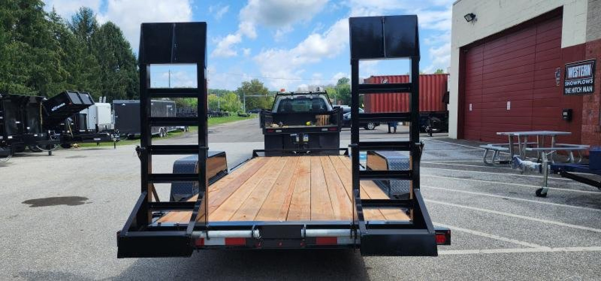 New 7 x 18 EH14 BWISE Implement Equipment Trailer 14k **Hammertone Black