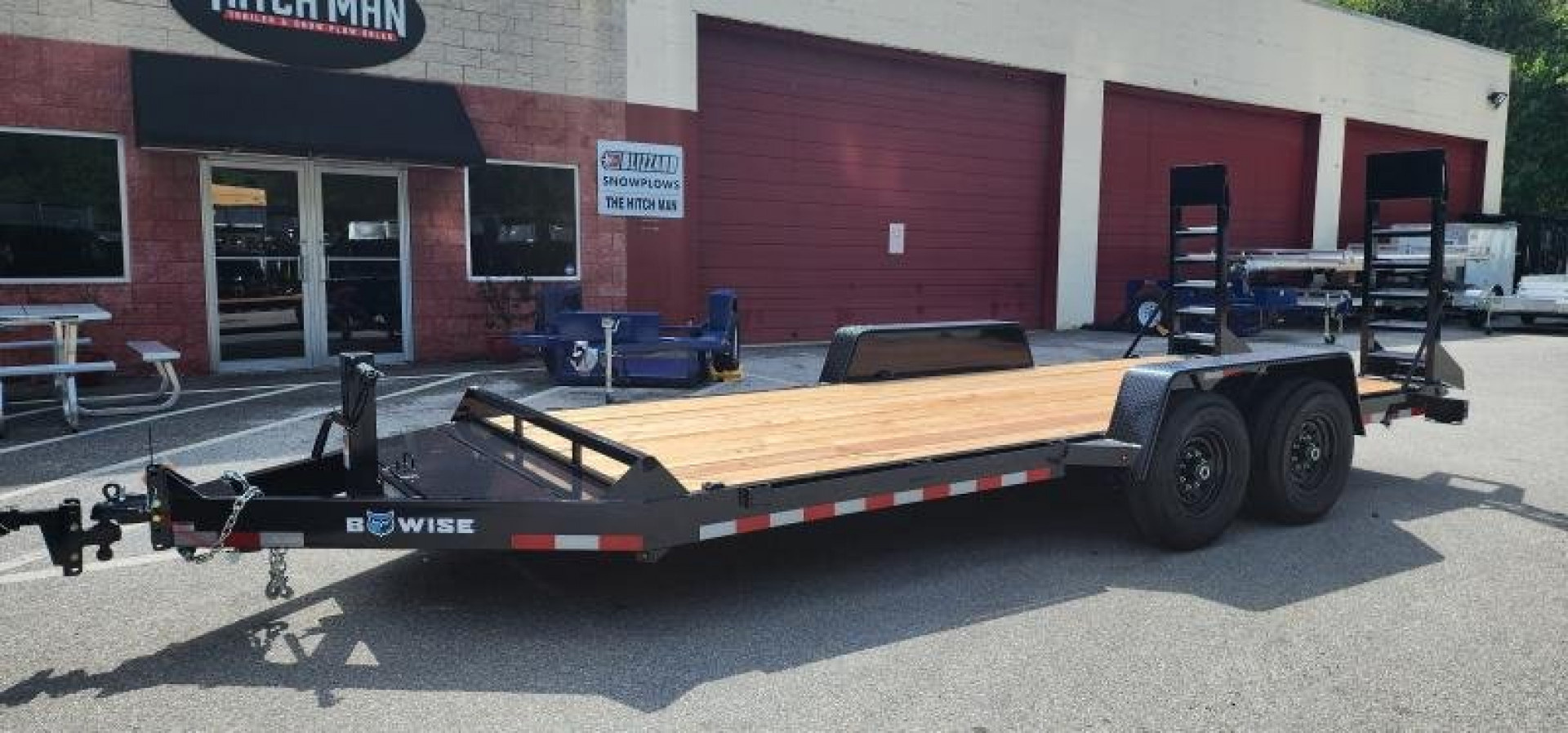 New 7 x 18 EH14 BWISE Implement Equipment Trailer 14k **Hammertone Black