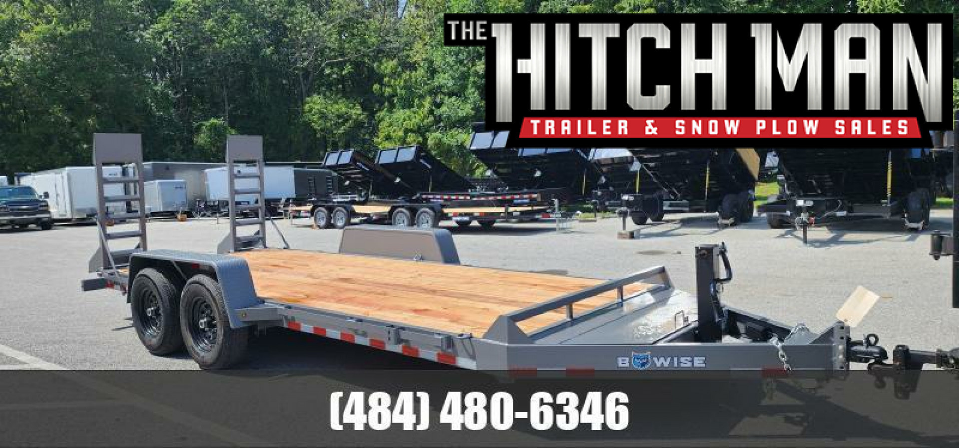 New 7 x 18 EH14 BWISE Implement Equipment Trailer 14k **Hammertone Gray