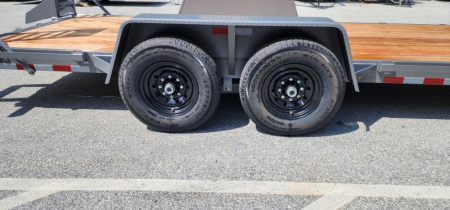 New 7 x 18 EH14 BWISE Implement Equipment Trailer 14k **Hammertone Gray