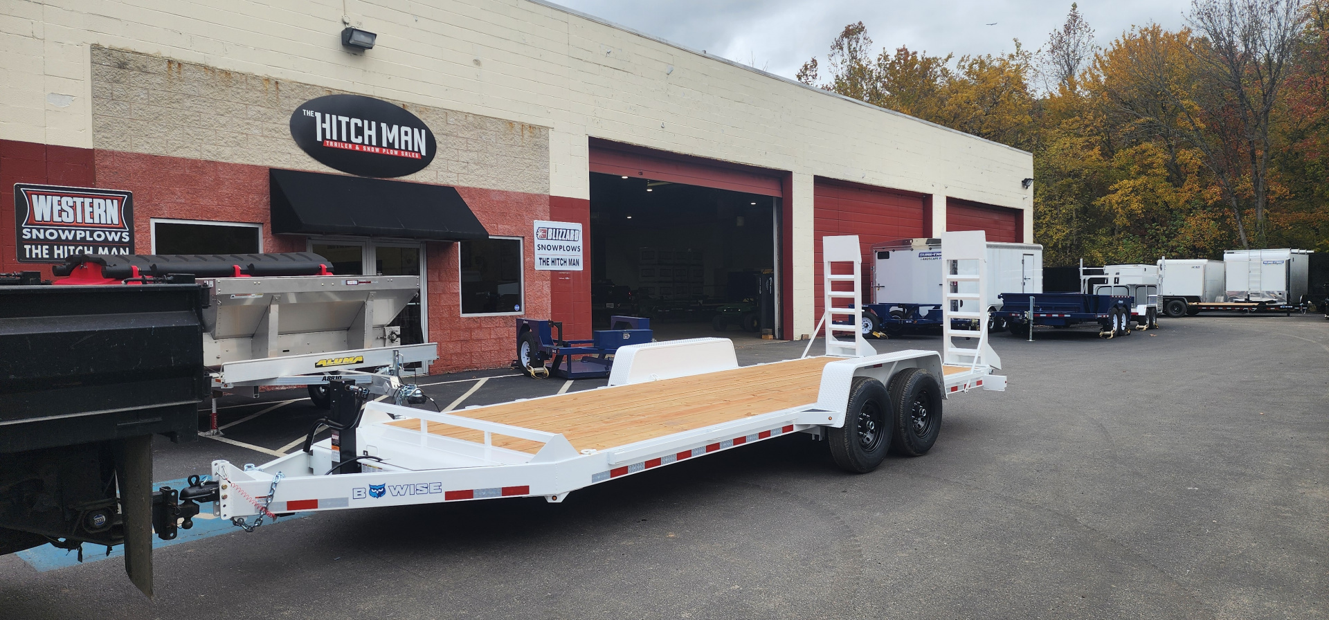 New 7 x 20 EH14 BWISE Implement Equipment Trailer 14k **WHITE