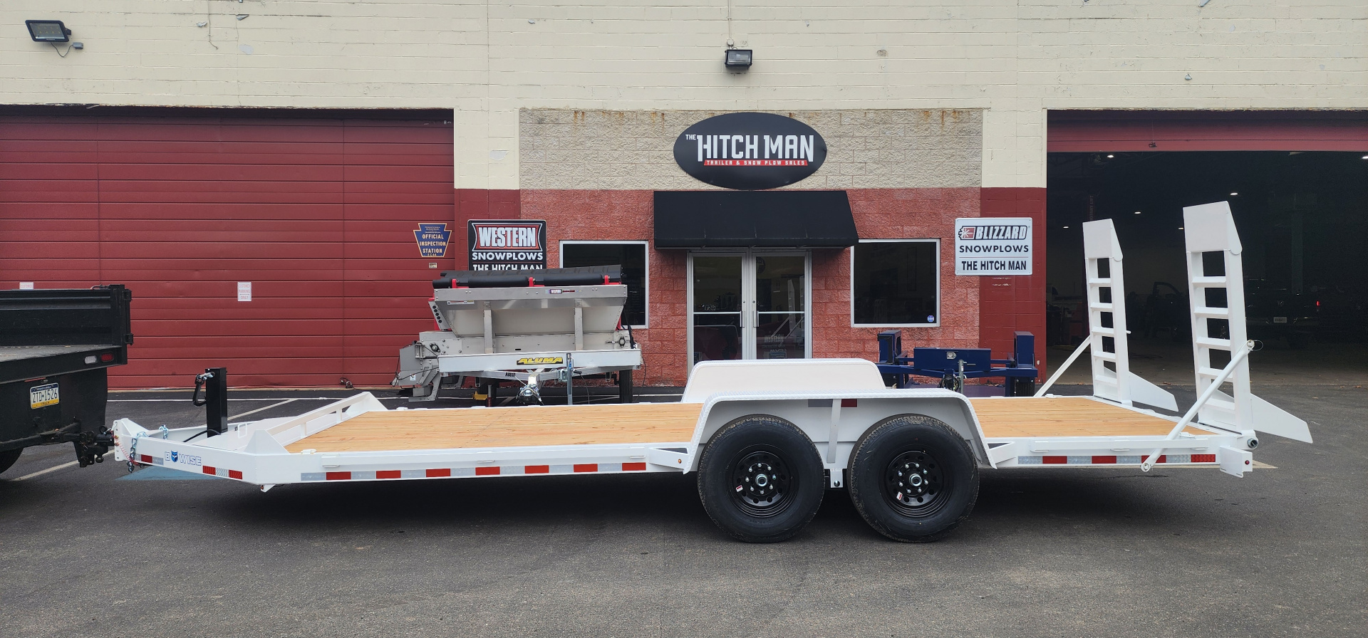 New 7 x 20 EH14 BWISE Implement Equipment Trailer 14k **WHITE