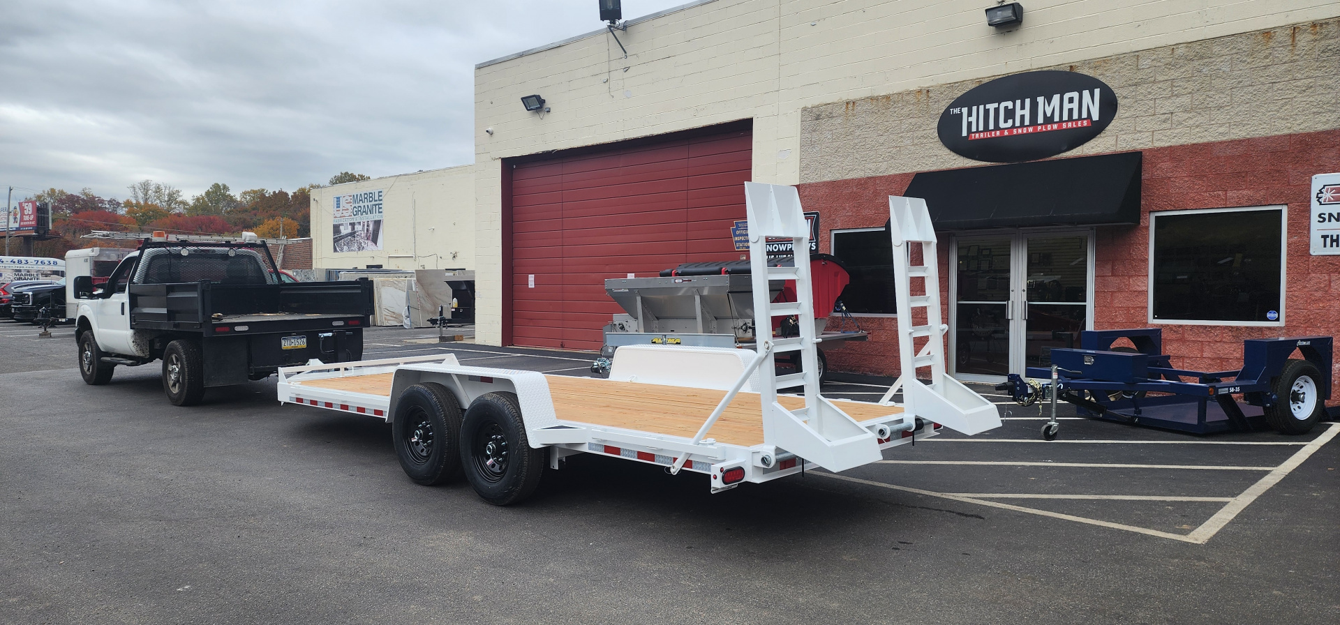 New 7 x 20 EH14 BWISE Implement Equipment Trailer 14k **WHITE